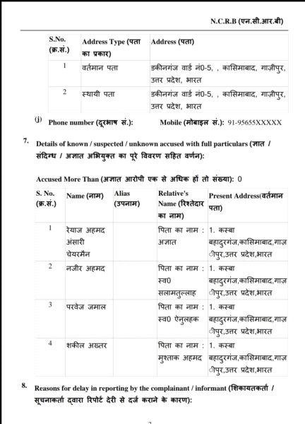 बहादुरगंज नपं चेयरमैन रियाज अंसारी, परवेज,नज़ीर व शकील अख्तर फिर फंसे